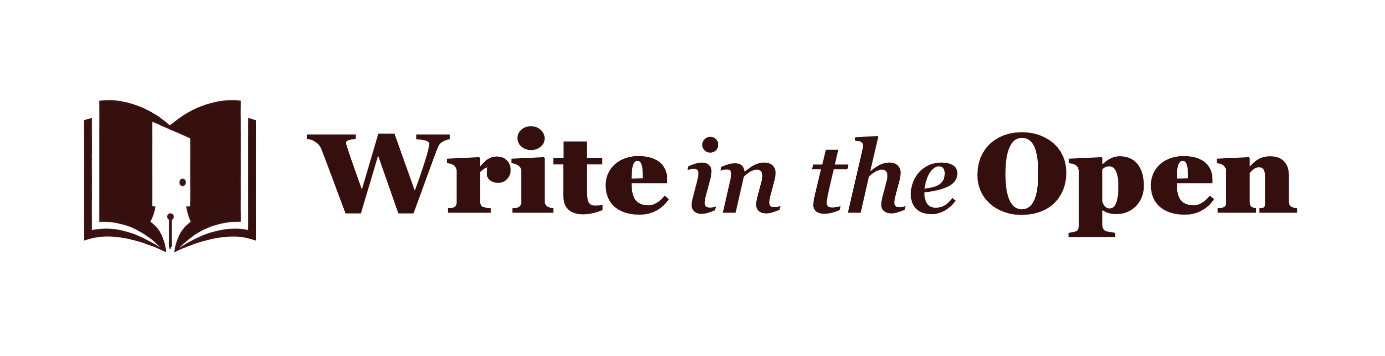 Write in the Open — an imprint (dark logo)
